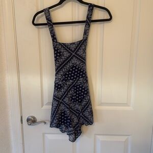 Navy blue overall style romper from H&M